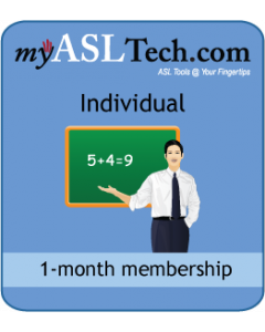myASL Tech Individual/Teacher 1-Month Membership (per person)